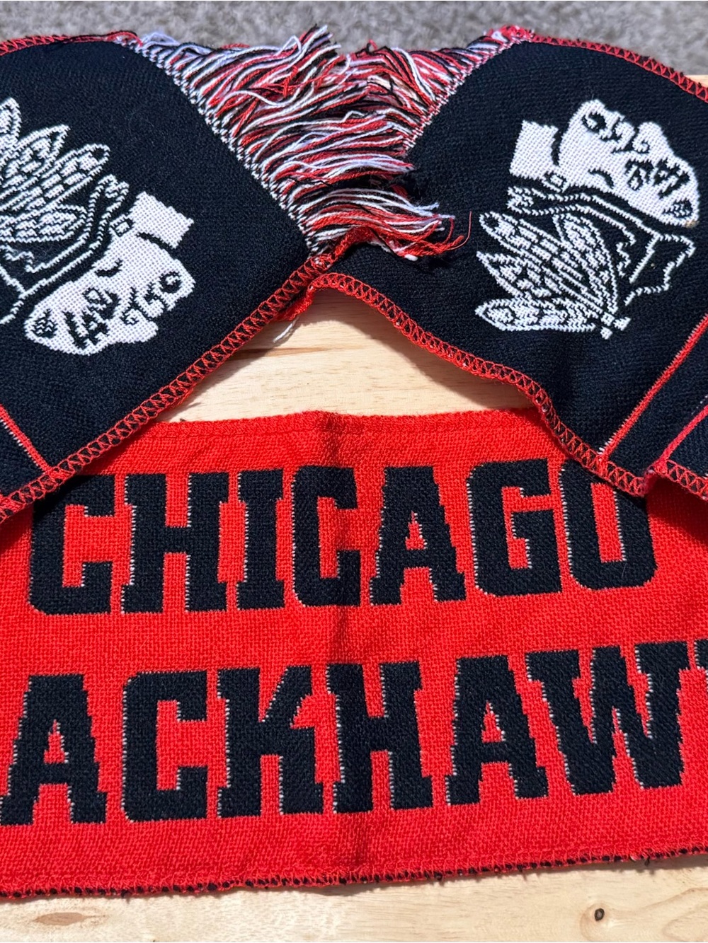 Forever Collectibles Red and Black NHL Knit Scarf